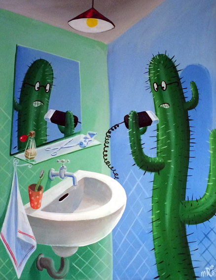 mR® - Kaktus, 1985, Acryl auf Leinwand